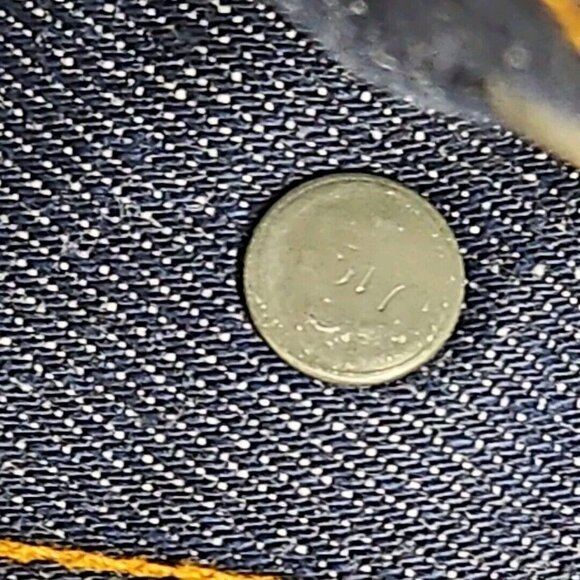 Vintage Levis Bootcut Orange Tab Jeans Toddler Boy Girl 2T Dark Wash Blue 1970s - Picture 7 of 10